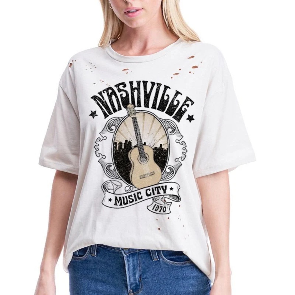 Zutter Nashville Graphic Distressed Tee